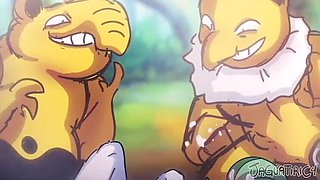 Pokemon Gardevoir in a Threeway Anal & Oral Orgy