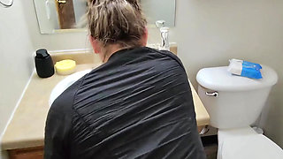 Sneaky Sex with Horny Wife in the Bathroom After Party
