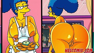 Big Ass Hentai Afternoon - The Simptoons Anal Domination & Double Penetration