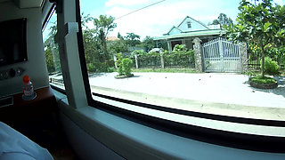 Risky ****** Masturbation in Bus
