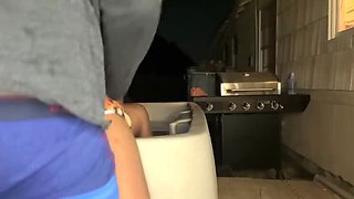Stepsister Gets Fucked Raw Dogg Outside in Ass Like a Hoe