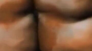 Oiled BBW Riding Dildo