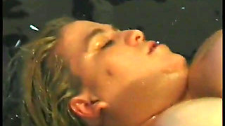 An oiled hairy BBW fucks with her fucker