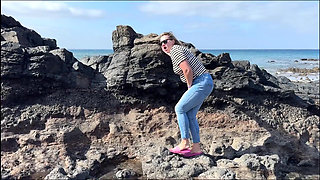 Another Beach Accident - Wet Jeans by the Shoreline
