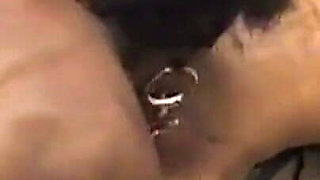 Black Housewife Gets Her Mouth and Pussy Fucked by Her Husband's Big Hard Cock