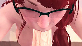 MILF Stepmom Help to Her Stepson to Cum Twice