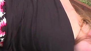 Hot and pretty brunette does boobjob and fucks outdoor