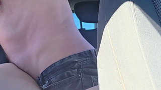 Mature Sucking Cock in the Car